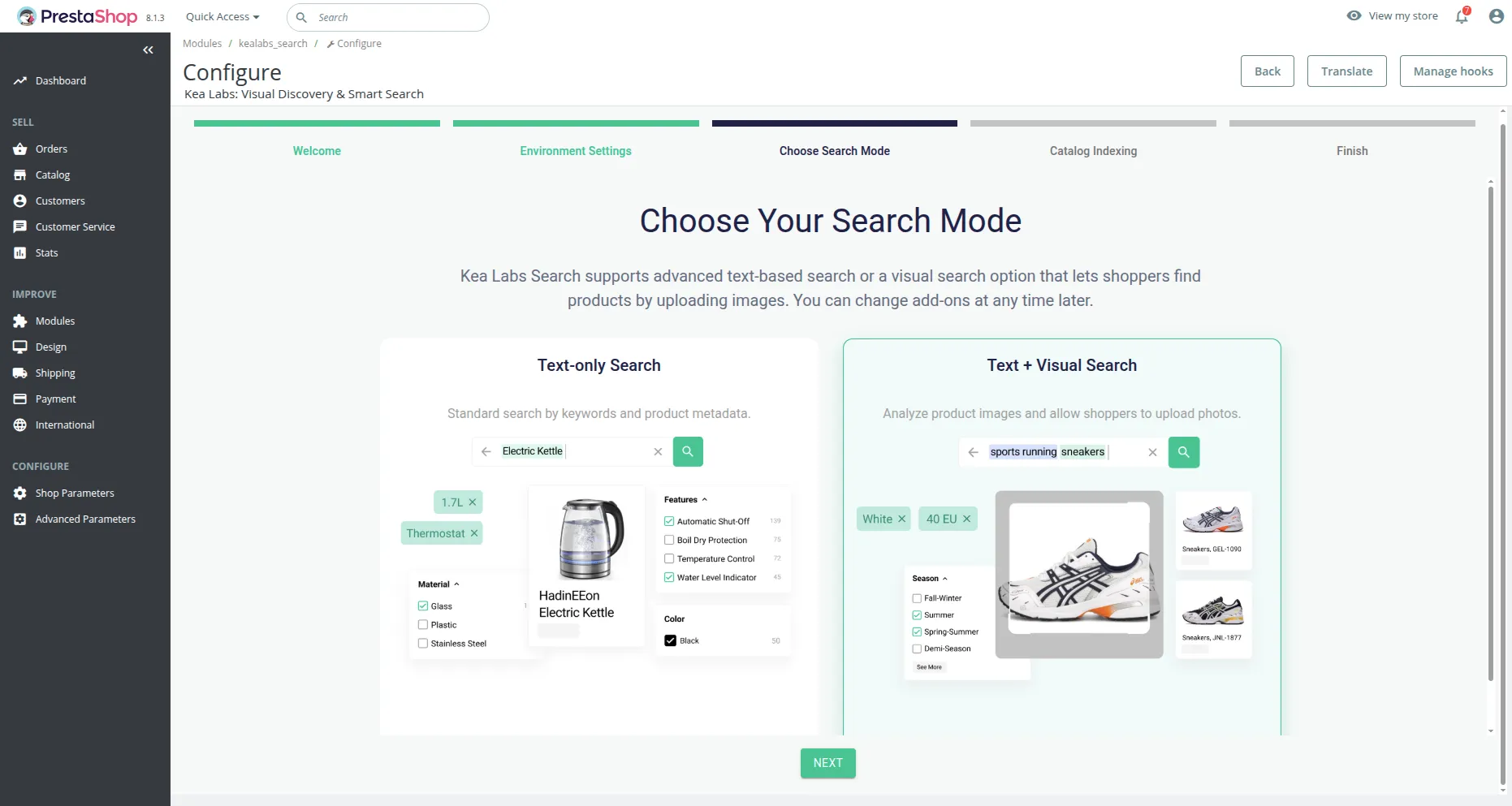 Wizard - Step 3: Mode
