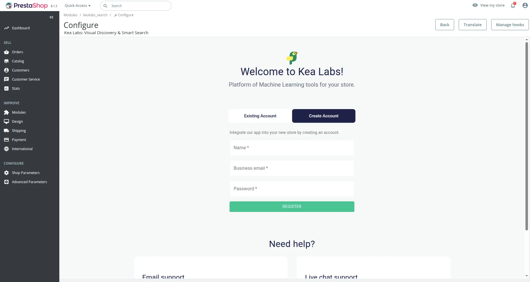 Wizard - Step 1: Login